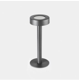 LedsC4 - Luminaria sobremesa IP65 Orbit cubierta de agujero grande recargable LED 1.5 2700K TOUCH DIMMING gris urbano 118lm
