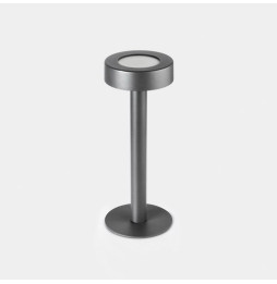 LedsC4 - Luminaria sobremesa IP65 Orbit cubierta de agujero grande recargable LED 1.5 4000K TOUCH DIMMING gris 118lm