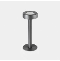LedsC4 - Luminaria sobremesa IP65 Orbit cubierta de agujero grande recargable LED 1.5 2700K TOUCH DIMMING negro 118lm