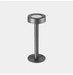 LedsC4 - Luminaria sobremesa IP65 Orbit cubierta de agujero grande recargable LED 1.5 3000K TOUCH DIMMING gris 118lm