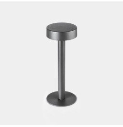 LedsC4 - Luminaria sobremesa IP65 Orbit cubierta de orificio pequeño recargable LED 1.5 2700K TOUCH DIMMING negro 109lm