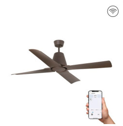 FARO - Ventilador TYPHOON DC diámetro 1300mm 4 palas IP44 S/R marrón