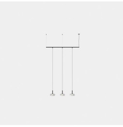 LedsC4 - Luminaria colgante Tubs Modular Track con 3 Ceilings LED 16 3000K DALI negro 192lm