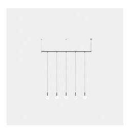 LedsC4 - Luminaria colgante Tubs Modular Track con 5 Spheres LED 26.5 3000K ON-OFF negro 320lm
