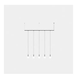 LedsC4 - Luminaria colgante Tubs Modular Track con 5 Spheres LED 26.5 3000K DALI negro 320lm