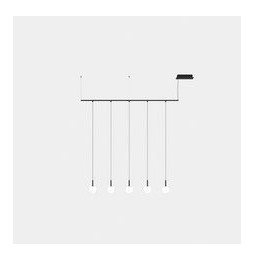 LedsC4 - Luminaria colgante Tubs Modular Track con 5 Spheres LED 26.5 3000K DALI negro 320lm