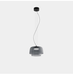 LedsC4 - Luminaria colgante Levels 2 Bodies diámetro 320mm y 220mm LED 19 SW 2700-3000-4000K DALI2 negro 1255lm