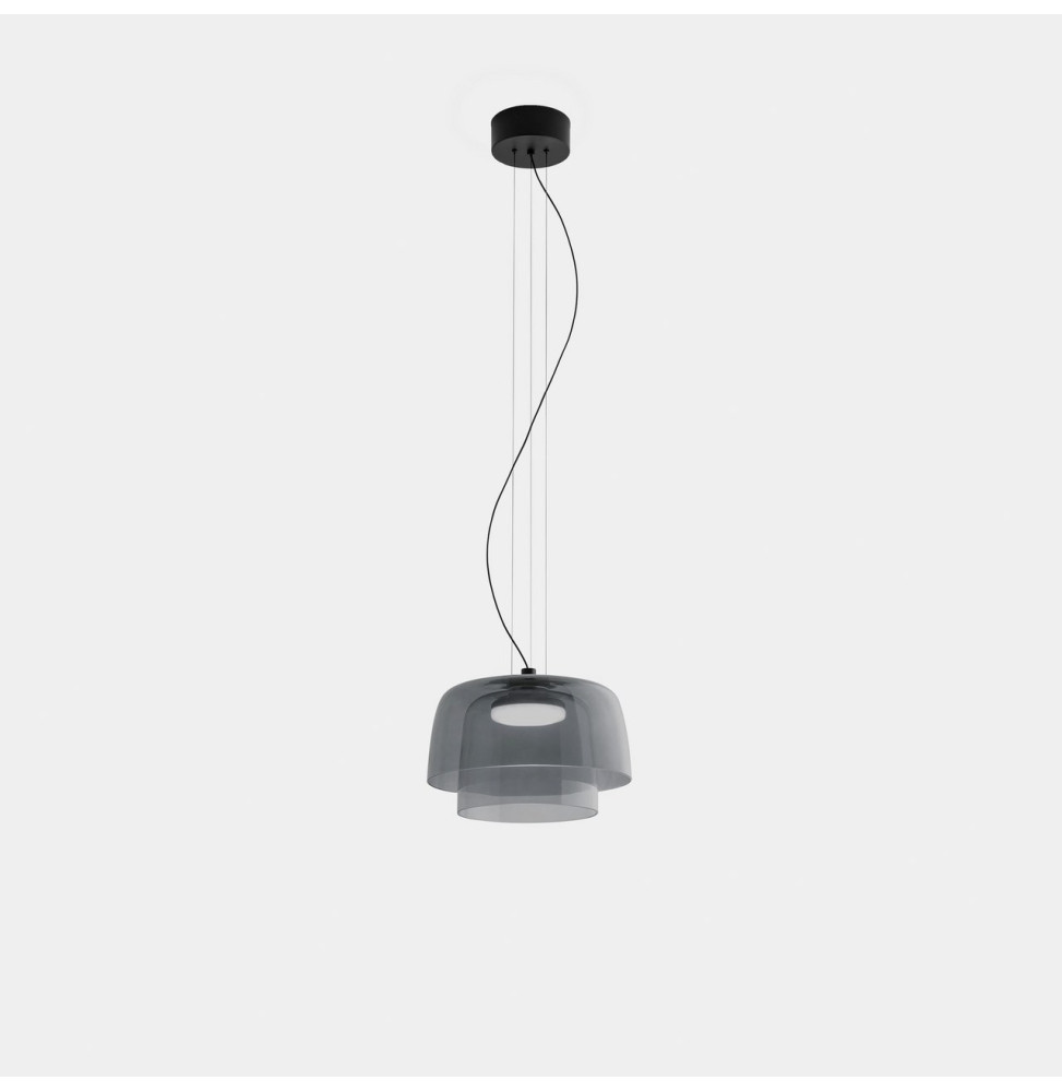 LedsC4 - Luminaria colgante Levels 2 Bodies diámetro 320mm y 220mm LED 19 SW 2700-3000-4000K DALI2 negro 1255lm LedsC4 - Luminaria colgante Levels 2 Bodies diámetro 320mm y 220mm LED 19 SW 2700-3000-4000K DALI2 negro 1255lm