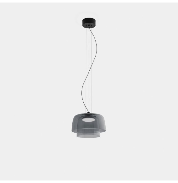LedsC4 - Luminaria colgante Levels 2 Bodies diámetro 320mm y 220mm LED 19 SW 2700-3000-4000K DALI2 negro 1255lm