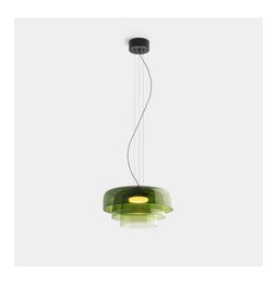 LedsC4 - Luminaria colgante Levels 3 Bodies diámetro 420mm y 320mm y 220mm LED 19 SW 2700-3000-4000K DALI2 negro 1255lm