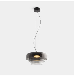 LedsC4 - Luminaria colgante Levels 3 Bodies diámetro 420mm y 320mm y 220mm LED 19 SW 2700-3000-4000K DALI2 negro 1255lm