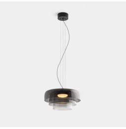 LedsC4 - Luminaria colgante Levels 3 Bodies diámetro 420mm y 320mm y 220mm LED 19 SW 2700-3000-4000K DALI2 negro 1255lm