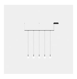 LedsC4 - Luminaria colgante Tubs Modular Track con 5 Spheres LED 26.5 3000K ON-OFF negro 320lm