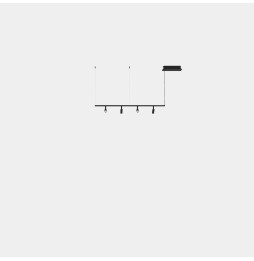 LedsC4 - Luminaria colgante Tubs Modular Track con 4 Spotlights LED 15 ON-OFF negro 1204lm