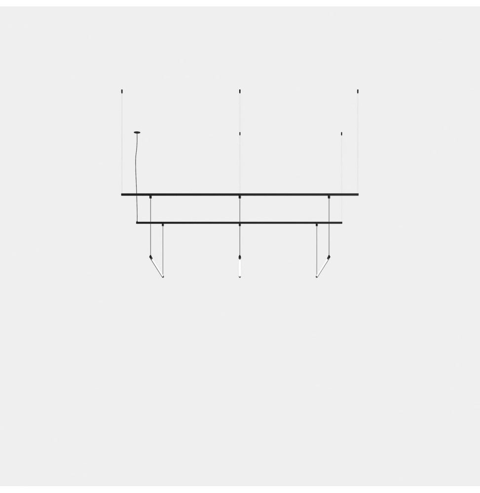LedsC4 - Luminaria colgante Tubs Modular Track con 3 Lineal 900mm LED 46 3000K ON-OFF negro 3381lm LedsC4 - Luminaria colgante Tubs Modular Track con 3 Lineal 900mm LED 46 3000K ON-OFF negro 3381lm