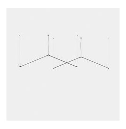 LedsC4 - Luminaria colgante Tubs Modular doble Triangular LED 31 3000K DALI negro 2254lm