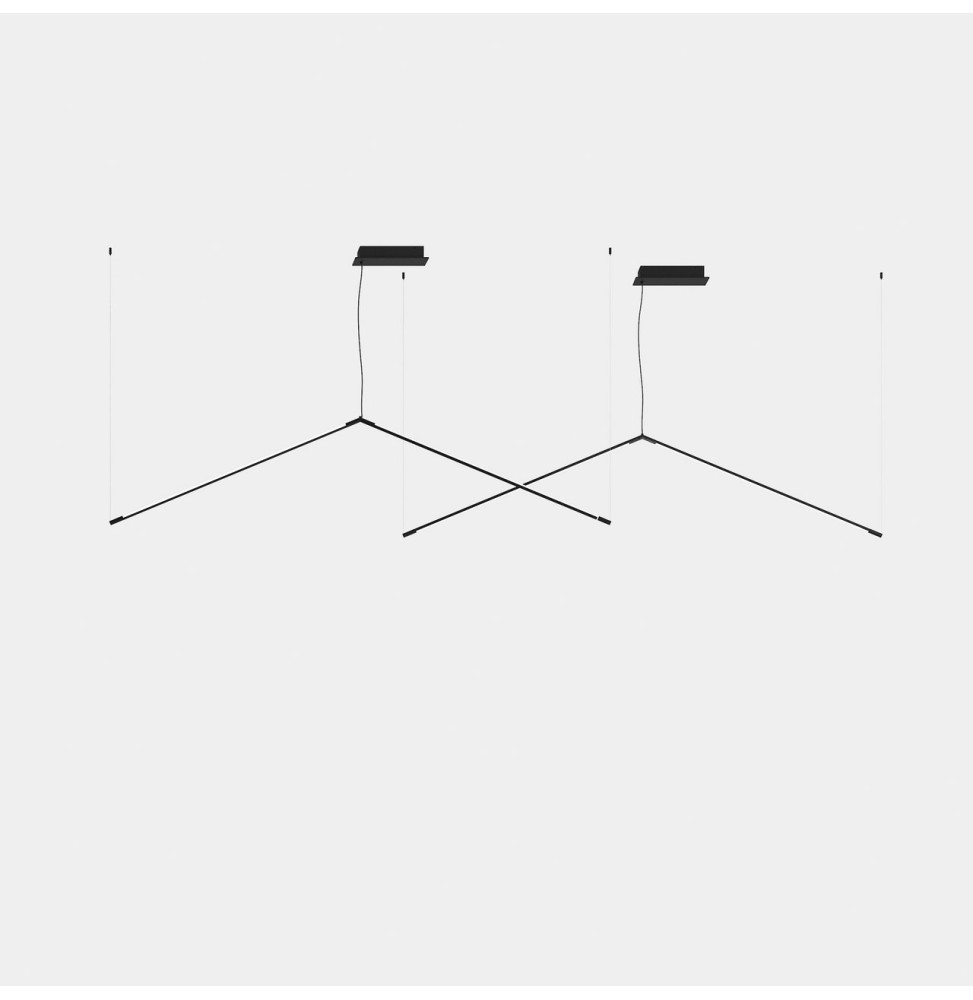 LedsC4 - Luminaria colgante Tubs Modular doble Triangular LED 31 3000K ON-OFF negro 2254lm LedsC4 - Luminaria colgante Tubs Modular doble Triangular LED 31 3000K ON-OFF negro 2254lm