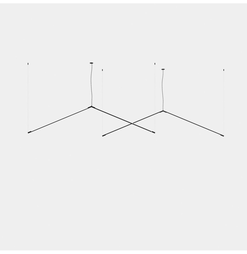LedsC4 - Luminaria colgante Tubs Modular doble Triangular LED 31 3000K ON-OFF negro 2254lm LedsC4 - Luminaria colgante Tubs Modular doble Triangular LED 31 3000K ON-OFF negro 2254lm