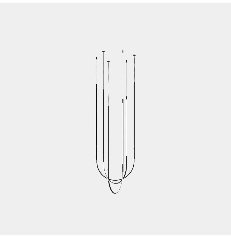 LedsC4 - Luminaria colgante Tubs Modular Triplex Arch Cross LED 136 3000K ON-OFF negro 10302lm