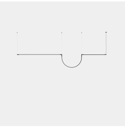 LedsC4 - Luminaria colgante Tubs Modular Lineal doble con Arch LED 46 3000K ON-OFF negro 3435lm