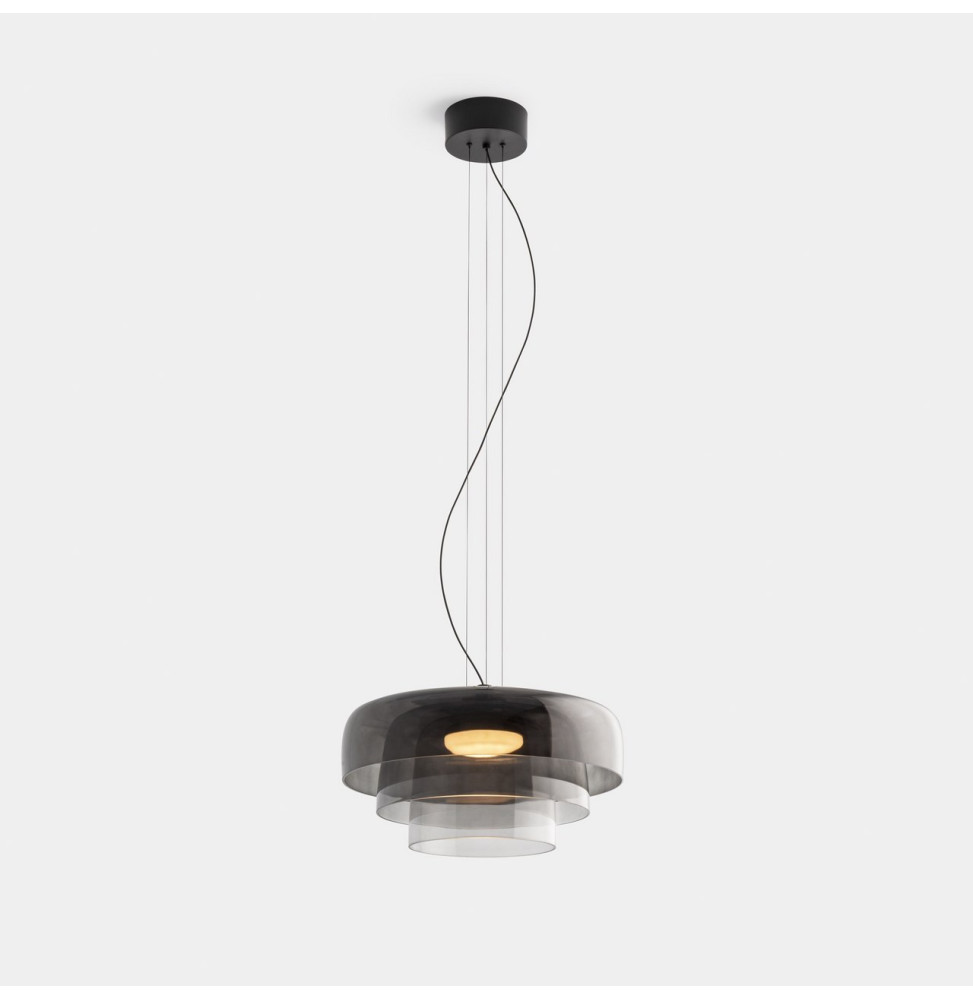 LedsC4 - Luminaria colgante Levels 3 Bodies diámetro 420mm y 320mm y 220mm LED 19 SW 2700-3000-4000K Casambi negro 1255lm LedsC4 - Luminaria colgante Levels 3 Bodies diámetro 420mm y 320mm y 220mm LED 19 SW 2700-3000-4000K Casambi negro 1255lm