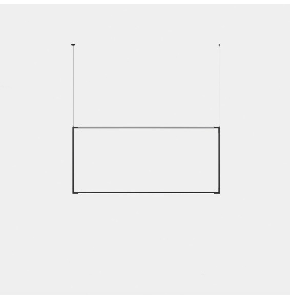 LedsC4 - Luminaria colgante Tubs Modular Rectangular Horizontal LED 117.5 3000K DALI negro 3936lm
