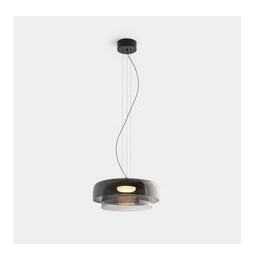 LedsC4 - Luminaria colgante Levels 2 Bodies diámetro 420mm y 320mm LED 19 SW 2700-3000-4000K Casambi negro 1255lm