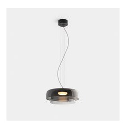 LedsC4 - Luminaria colgante Levels 2 Bodies diámetro 420mm y 320mm LED 19 SW 2700-3000-4000K Casambi negro 1255lm