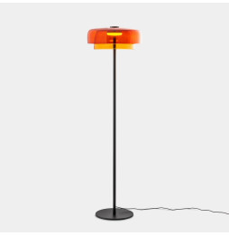 LedsC4 - Luminaria pie de salón Levels 2 Bodies diámetro 420mm y 320mm LED 17 SW 2700-3000-4000K Push negro 681lm