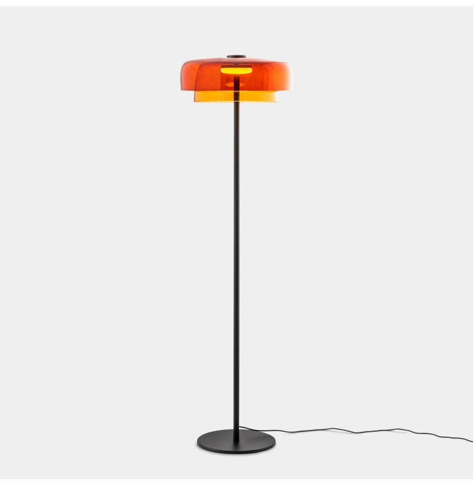 LedsC4 - Luminaria pie de salón Levels 2 Bodies diámetro 420mm y 320mm LED 17 SW 2700-3000-4000K Push negro 681lm LedsC4 - Luminaria pie de salón Levels 2 Bodies diámetro 420mm y 320mm LED 17 SW 2700-3000-4000K Push negro 681lm