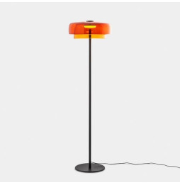 LedsC4 - Luminaria pie de salón Levels 2 Bodies diámetro 420mm y 320mm LED 17 SW 2700-3000-4000K Push negro 681lm