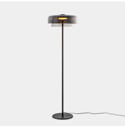 LedsC4 - Luminaria pie de salón Levels 2 Bodies diámetro 420mm y 320mm LED 17 SW 2700-3000-4000K Push negro 681lm