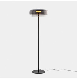 LedsC4 - Luminaria pie de salón Levels 2 Bodies diámetro 420mm y 320mm LED 17 SW 2700-3000-4000K Push negro 681lm