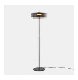 LedsC4 - Luminaria pie de salón Levels 2 Bodies diámetro 420mm y 320mm LED 17 SW 2700-3000-4000K Push negro 681lm