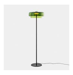 LedsC4 - Luminaria pie de salón Levels 2 Bodies diámetro 420mm y 320mm LED 17 SW 2700-3000-4000K Push negro 681lm