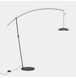 LedsC4 - Luminaria pie de salón Noway Big LED 25.4 SW 2700-3000-4000K PUSH negro 813lm