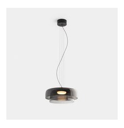 LedsC4 - Luminaria colgante Levels 2 Bodies diámetro 420mm y 320mm LED 19 SW 2700-3000-4000K PHASE CUT negro 1255lm