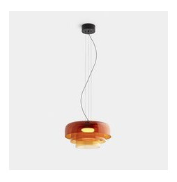 LedsC4 - Luminaria colgante Levels 3 Bodies diámetro 420mm y 320mm y 220mm LED 19 SW 2700-3000-4000K PHASE CUT negro 1255lm