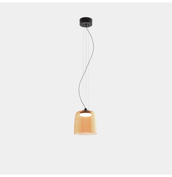 LedsC4 - Luminaria colgante Levels 1 Body diámetro 220mm LED 19 SW 2700-3000-4000K DALI2 negro 1255lm