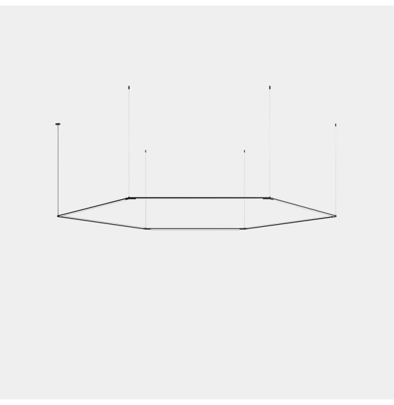 LedsC4 - Luminaria colgante Tubs Modular Hexagon LED 147 3000K DALI negro 5058lm