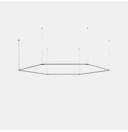 LedsC4 - Luminaria colgante Tubs Modular Hexagon LED 147 3000K DALI negro 5058lm
