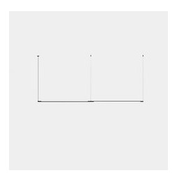 LedsC4 - Luminaria colgante Tubs Modular Lineal doble LED 33.2 3000K DALI negro 1124lm