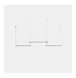 LedsC4 - Luminaria colgante Tubs Modular Configuration Lineal x 5 LED 83 3000K DALI negro 2810lm