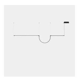 LedsC4 - Luminaria colgante Tubs Modular Lineal doble con Arch LED 46 3000K ON-OFF negro 3435lm
