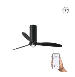 FARO - Ventilador TUBE FAN 1280mm negro mate 3 palas negras 17W 3000K S/R