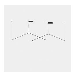 LedsC4 - Luminaria colgante Tubs Modular doble Triangular LED 31 3000K DALI negro 2254lm