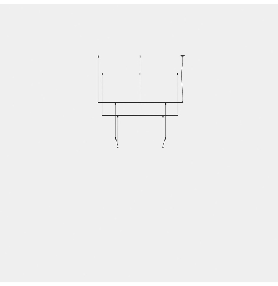 LedsC4 - Luminaria colgante Tubs Modular Track con 2 Lineal 600mm LED 20.5 3000K ON-OFF negro 1504lm LedsC4 - Luminaria colgante Tubs Modular Track con 2 Lineal 600mm LED 20.5 3000K ON-OFF negro 1504lm