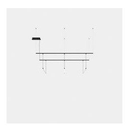 LedsC4 - Luminaria colgante Tubs Modular Track con 3 Lineal 900mm LED 46 3000K ON-OFF negro 3381lm