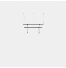 LedsC4 - Luminaria colgante Tubs Modular Track con 2 Lineal 600mm LED 20.5 3000K DALI negro 1504lm