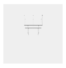LedsC4 - Luminaria colgante Tubs Modular Track con 2 Lineal 600mm LED 20.5 3000K DALI negro 1504lm
